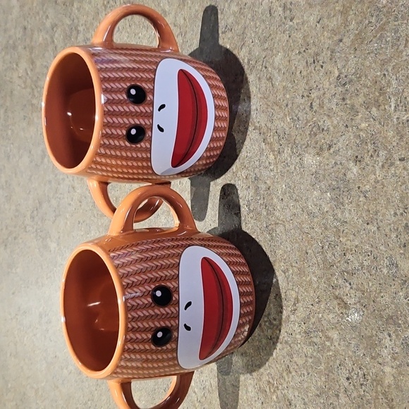 Other - Double handed sock monkey mugs